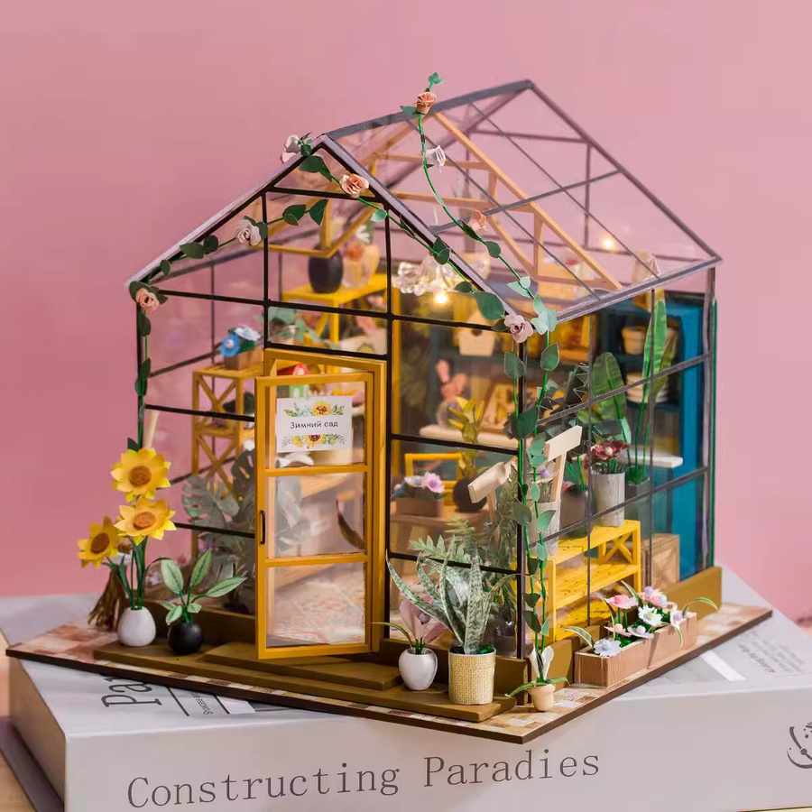 DIY Puppenhaus 3D Miniatur, mit LED Licht, Gebäude Modell Spielzeug - Bild 2