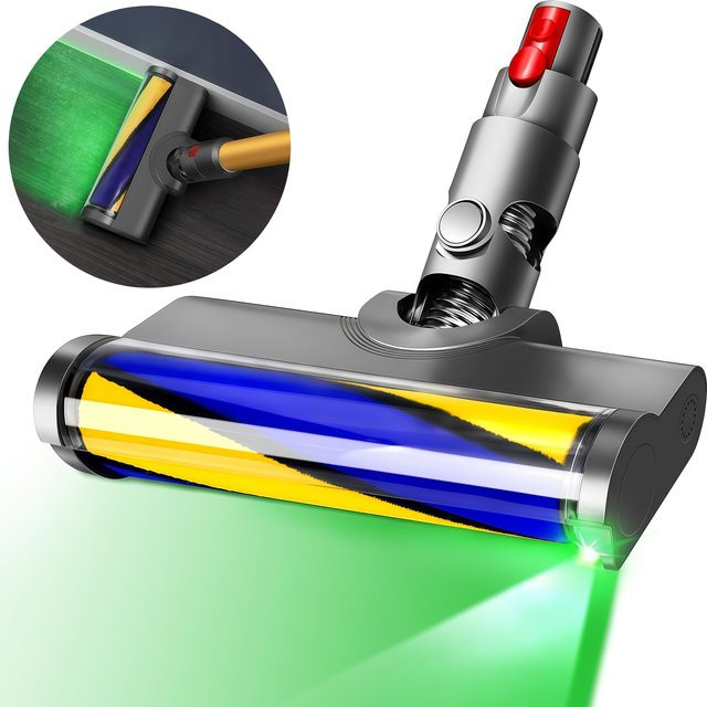 Dyson V12 Detect Slim kompatibler Fluffy-Aufsatz mit Schnellverschluss für Hartböden, Ersatzbürstenkopf in Multicolour - Bild 1
