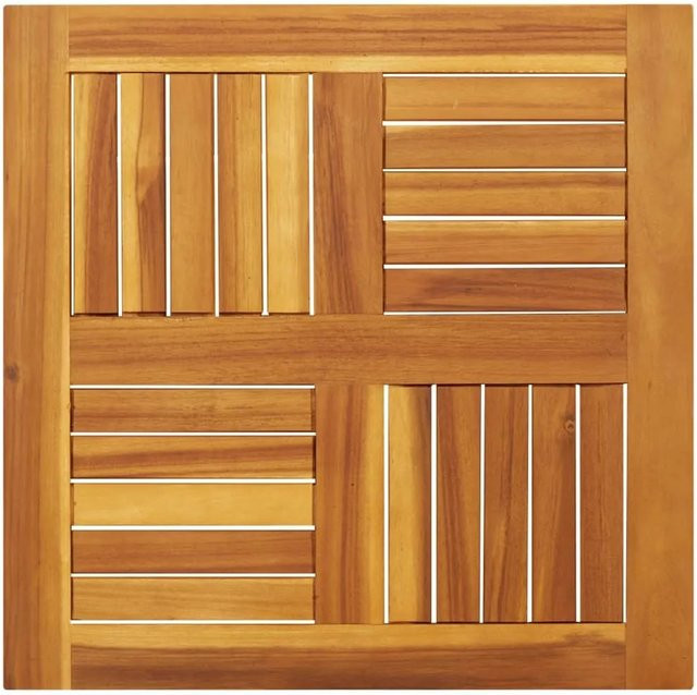 vidaXL Tischplatte aus Massivholz Akazie, quadratisch, braun, B/T: 60 x 60 cm, Höhe: 2 cm - Bild 1