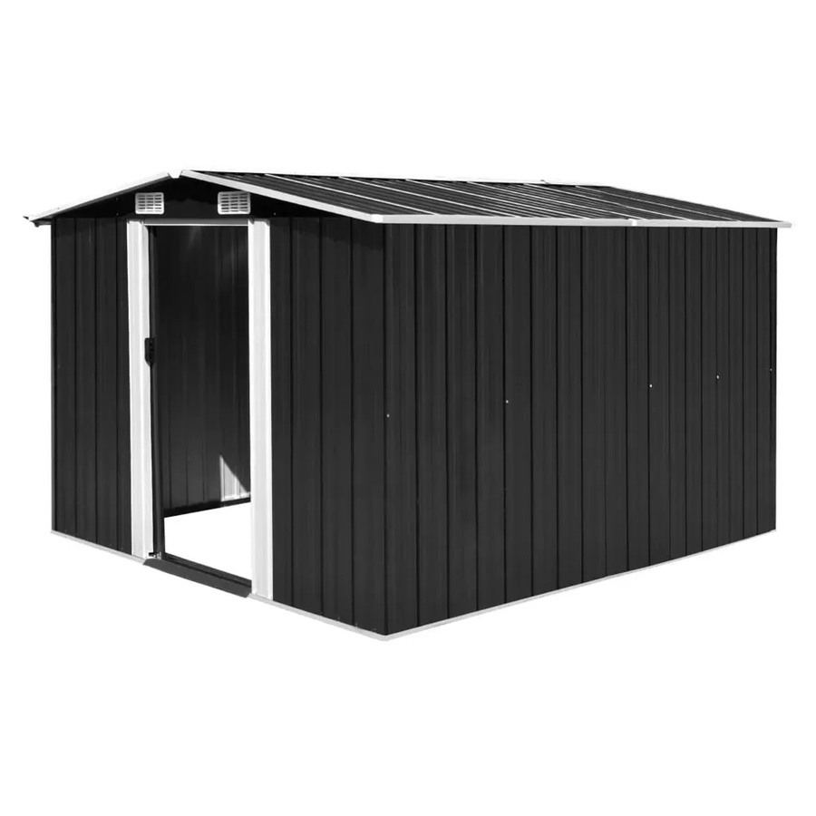 vidaXL Gerätehaus aus Metall in Anthrazit B/T/H: 257 x 298 x 178 cm - Bild 2