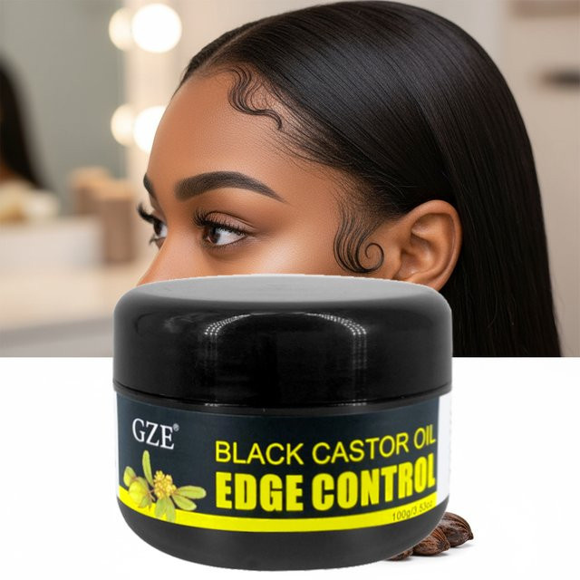 GZE African Black Castor Edge Control Haarwachsgel, Damen, Black Castor Oil & Coconut Oil - Bild 1