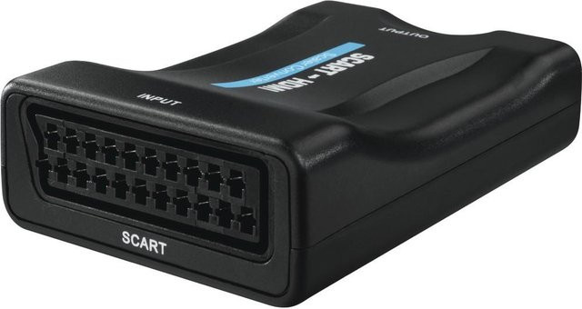 Hama Videoschnittstellen-Converter SCART auf HDMI in Schwarz mit 1080p-Unterstützung - Bild 1