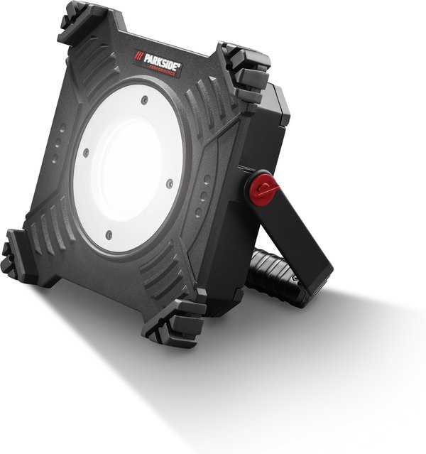 PARKSIDE PERFORMANCE Akku Arbeitsstrahler PALA 4000 A1, LED COB Flutlicht, 4000 lm, Schwarz, IP65, Aluminium - Bild 1