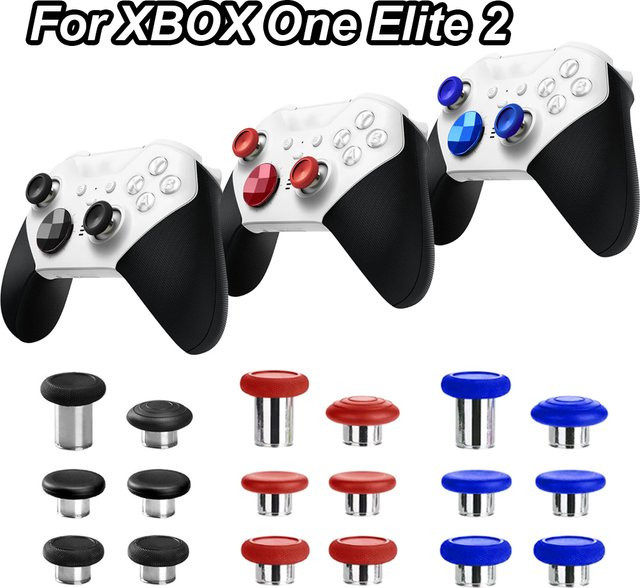 ZHOUCHEN 6-in-1 Ersatz-Joysticks aus Metall für Xbox One Elite Series 2 Controller in Schwarz - Bild 1