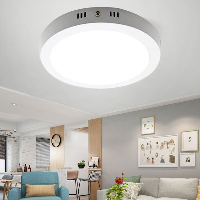 DIBILUN LED-Deckenleuchte in Weiß, runde ultra-dünne LED-Panel-Innenbeleuchtung für Wohnzimmer und Schlafzimmer - Bild 1