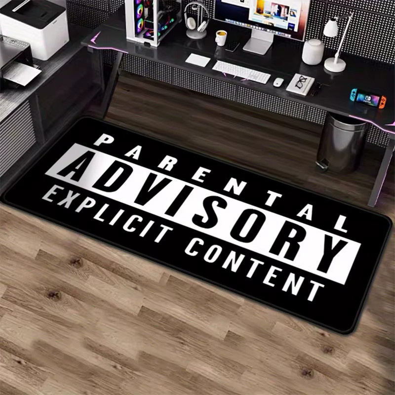 VIKAMA Kreativer Teppich mit Buchstaben in Schwarz, maschinenwaschbarer rechteckiger Bodenmatte für Wohnzimmer, Küche oder Schlafzimmer - Bild 3