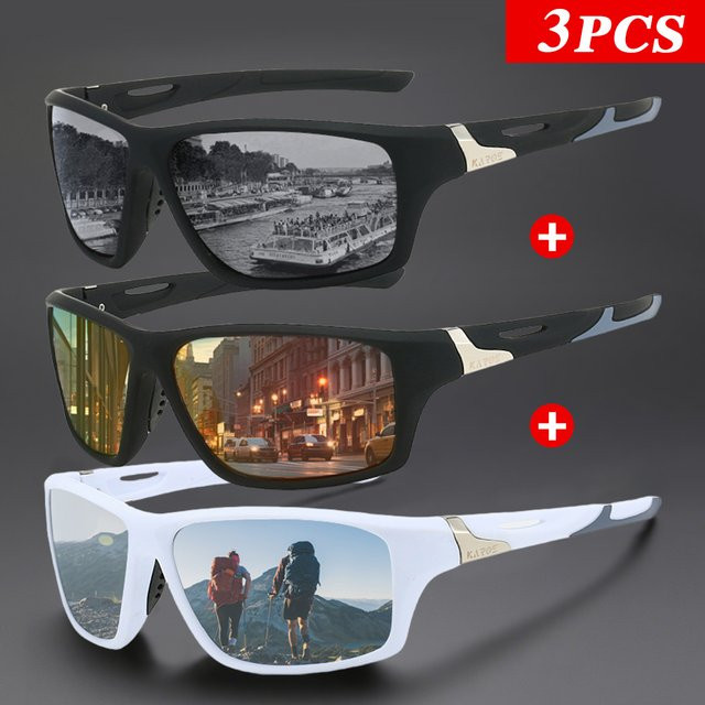 Karos Sportsonnenbrille, Vollrand, Kunststoff, schwarz, polarisiert, Herren - Bild 1