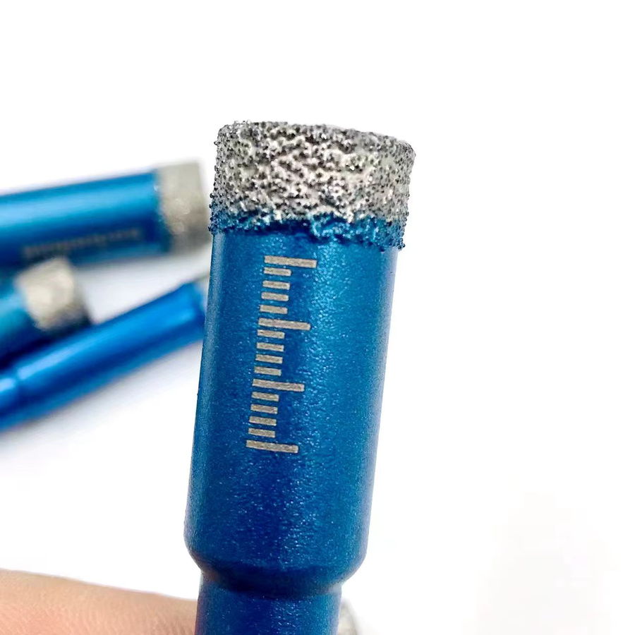 RSMXYO Lötbohrerdurchmesser 6 mm Trockenbohrer als Tassensäge für Keramik, Porzellan, Marmor, Granit und Fliesen, Lochsägenschneider mit rundem Schaft, Blau - Bild 3