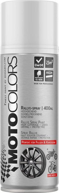 MotoColors Spraylack Ralley Weiss Glanz 400ml - Bild 1
