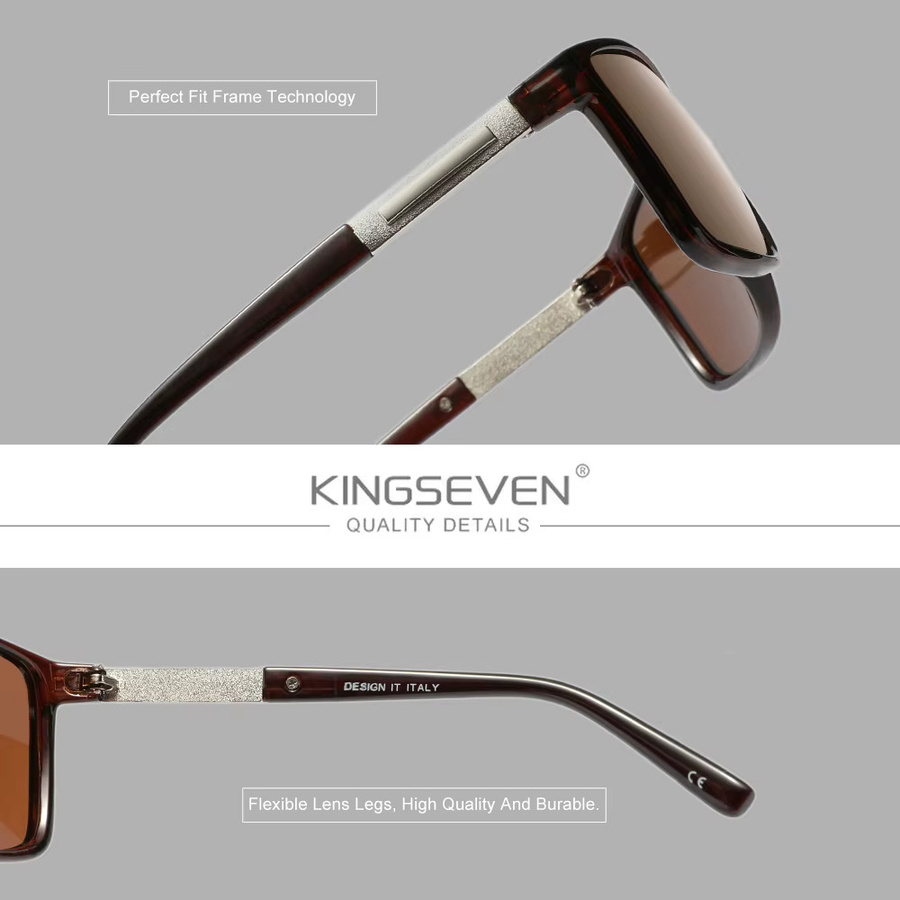 KINGSEVEN Sonnenbrille, Vollrand, Square, Unisex - Bild 3