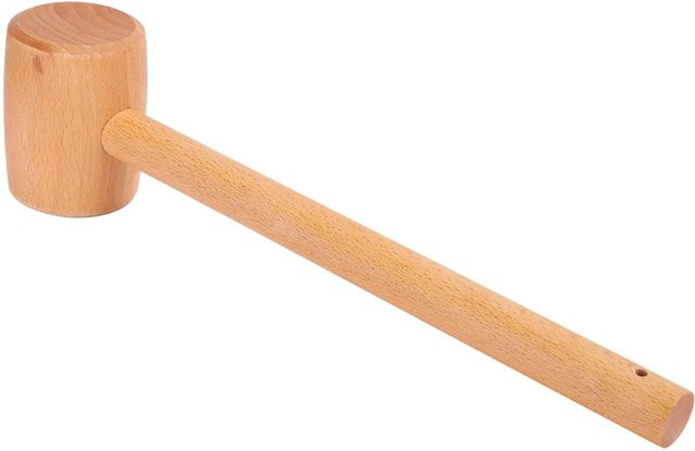 Meterk Massivholzhammer aus Buche für Lederhandwerk und Schnitzarbeiten in Braun - Bild 1