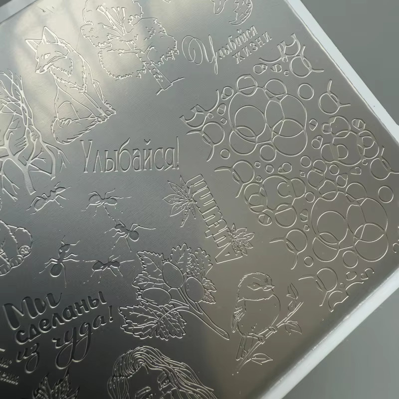 XMQ Nail Art Stamping Plates Mädchen und Blumen - Bild 2