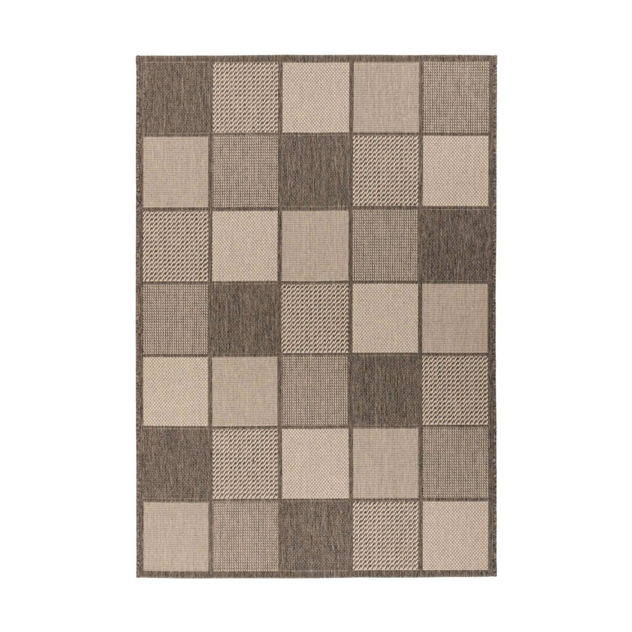 MeGusta Outdoorteppich Modern Braun Beige Weiß, B/B: 80 x 150 cm - Bild 2