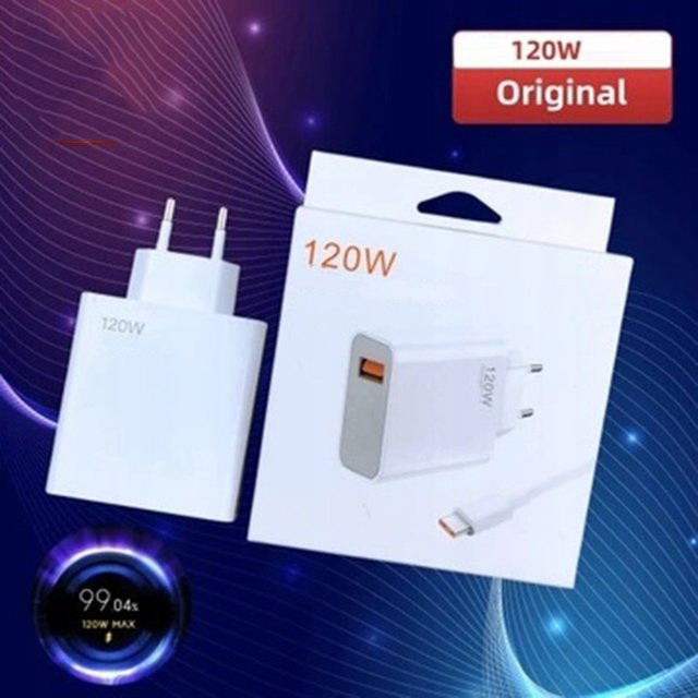 Xiaomi 120W Original Typ-C Super-Schnellladegerät mit EU-Stecker in Weiß - Bild 1