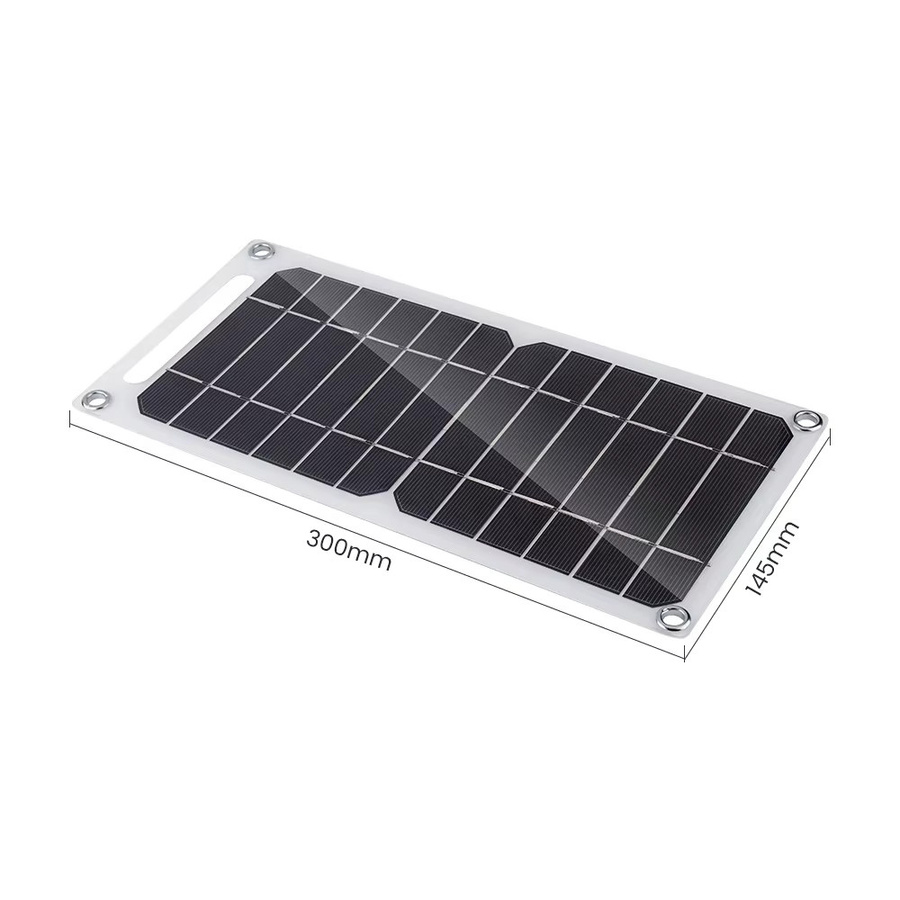 EESBAO Tragbares Solar Panel 5V mit USB-Anschluss, Wasserdichtes Outdoor Solarpanel in Schwarz für Camping und Wandern - Bild 3