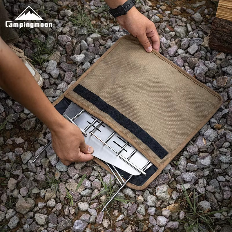 CAMPINGMOON SOLO-A4 Tragbarer Holzofen aus Edelstahl in Silber für Camping und Outdoor mit Grillfunktion, B/T/H: 26,5 x 27,5 x 26,5 cm - Bild 3