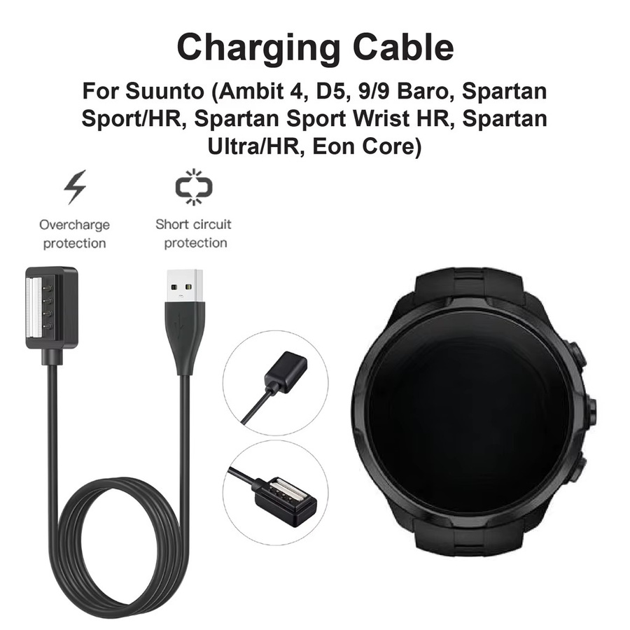 Suunto USB-Ladekabel, Schwarz, für Suunto Spartan Sport Wrist HR Ultra, Suunto 9 - Bild 4