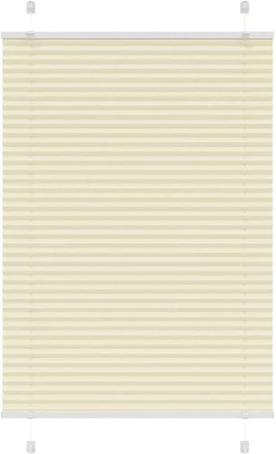 vidaXL Plissee Creme semi-transparent aus Polyester B: 95 cm, H: 150 cm - Bild 1
