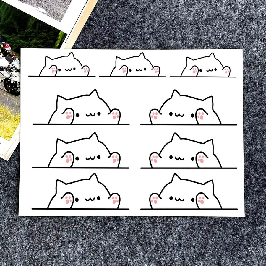 Bongo Cat Aufkleber-Set in Multicolor aus Papier - Bild 4