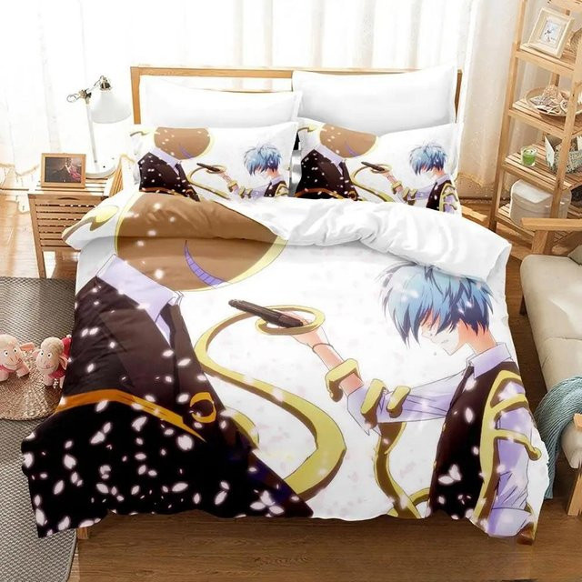 Bettwäscheset Assassination Classroom Koro-sensei von Lodestar mit Bettbezug und Kissenbezug, Farbe: Weiß, B/H: 135 x 200 cm - Bild 1