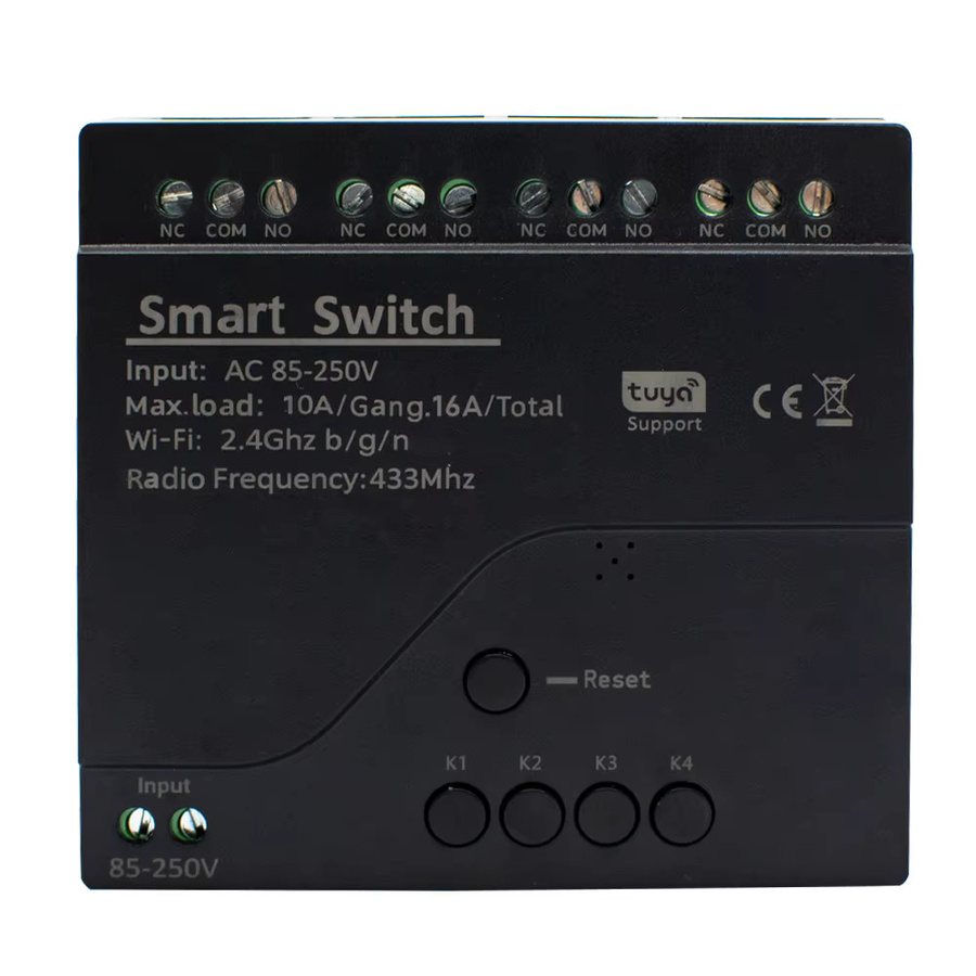 Tuya Smart WiFi 4-Kanal Relais Schalter Modul mit Dry Contact, Schwarz, kompatibel mit Alexa und Google Home - Bild 5