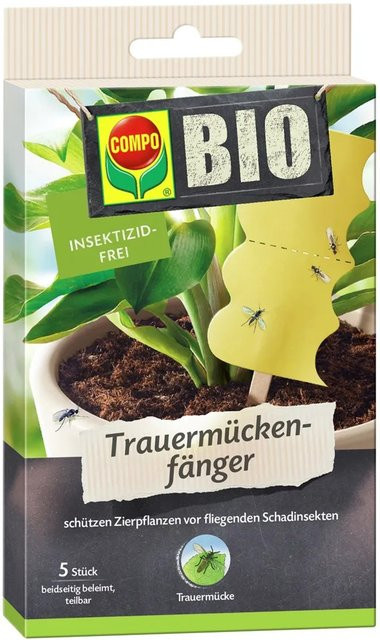 Compo BIO Trauermückenfänger Gelbe Klebefallen für Pflanzen in 5 Stück - Bild 1