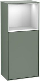 V&B Seitenschrank Finion in Weiß, geölt und lackiert, B: 41,8 cm, H: 93,6 cm - Bild 1