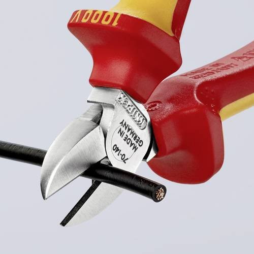Knipex VDE Seitenschneider mit Facette, rot, 140 mm - Bild 1