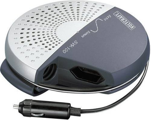 Voltcraft Wechselrichter SW-100 100W 12V/DC zu 230V/AC grau lüfterlos - Bild 1