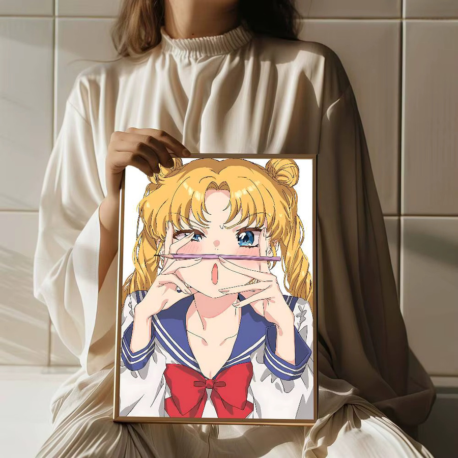 S-Sailor M-Moon Whitepaper Poster von Potdemiel, wasserfester Wandaufkleber in Multicolor für Kaffeehaus und Bar - Bild 4