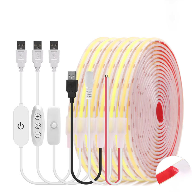 HEGEHE USB-COB-LED-Streifenlicht IP68 wasserdicht, dimmbar, weiß, Breite: 10 mm - Bild 7