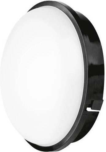 Avide Triton-R LED-Außenwandleuchte Schwarz mit Bewegungssensor und runder Form - Bild 1