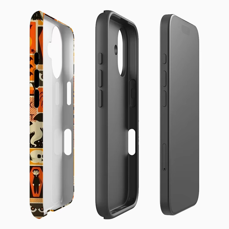 Halloween-Icons Handyhülle mit doppelschichtiger Rückabdeckung für Apple iPhone 17 16 15 14 13 12 Pro Max Plus in Multicolor - Bild 2