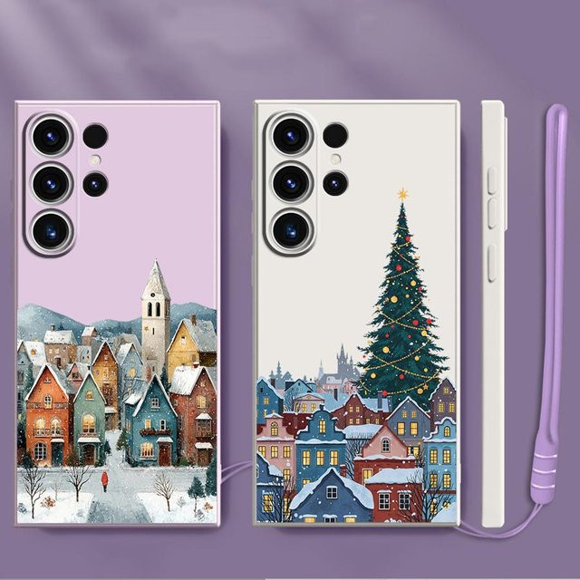 Weihnachtsmann Soft Cover Hülle für Samsung Galaxy S25 Edge S24 FE S23 S22 Ultra S21 Plus S20 Note 20 10 Ultra, Multicolor - Bild 1