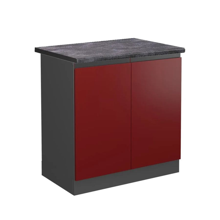 Vicco R-Line Spülenunterschrank Küchenunterschrank in Rot/Anthrazit, Breite: 80 cm, Tiefe: 60 cm, Höhe: 81,6 cm - Bild 2