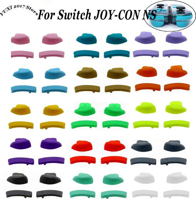 Yu Xi 4-in-1 Gamepad Trigger Tasten-Set für Nintendo Switch JoyCon in Grau und Multicolour - Bild 1