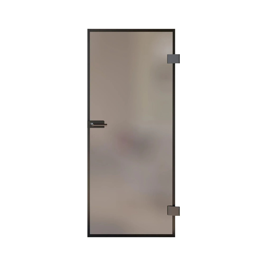 Skyscope Portal Drehtür-Set Slimwork aus Glas und Aluminium, satiniert, Farbe Schwarz, B: 83,4 cm, H: 197,2 cm, DIN Rechtsausführung - Bild 2