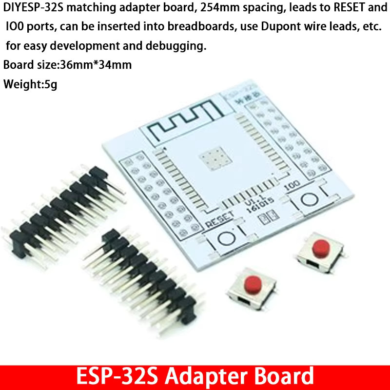10er Set Si Tai&SH ESP32 ESP32S WLAN und Bluetooth Modul mit Arduino Adapter Pinboard Konverter in Grün und Weiß - Bild 2
