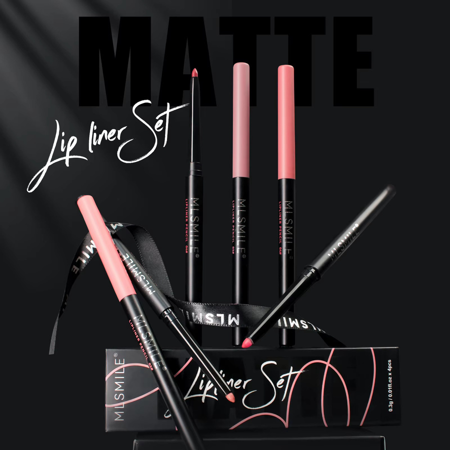 MLSMILE Lippenstift-Set, 4 Farben, matt, wasserfest, Unisex - Bild 2