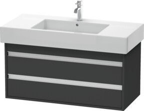 Duravit Waschtischunterschrank Ketho in Grau Matt, wandhängend, B/T/H: 100 x 45,5 x 48 cm - Bild 1