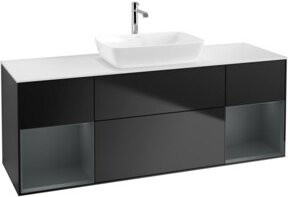 V&B Finion Waschtischunterschrank mit LED-Wandbeleuchtung in Weiß, Breite: 160 cm - Bild 1