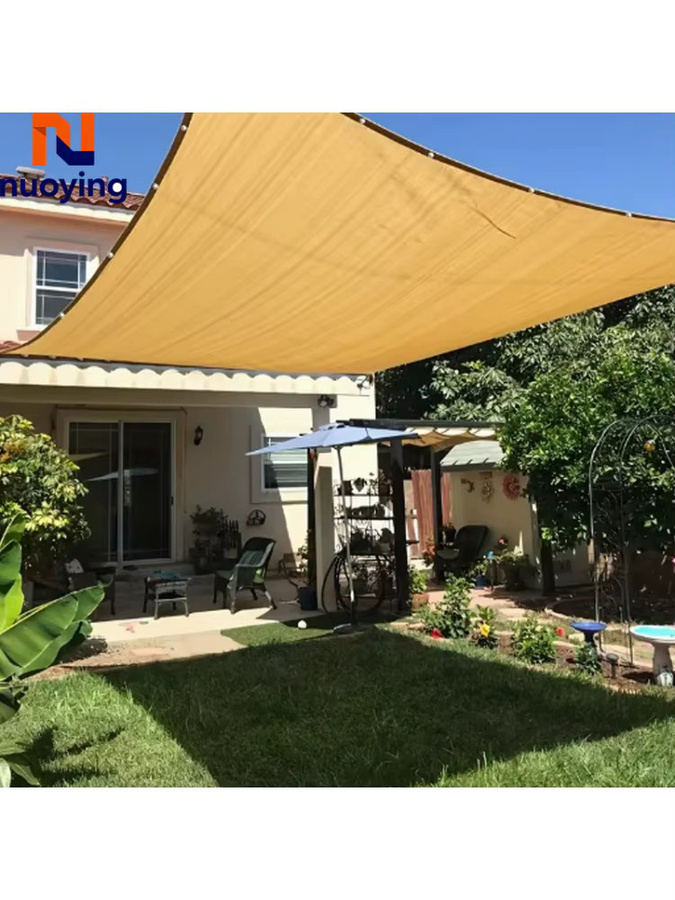 NUOYING Sonnenschutzstoff in Beige und Coffee als langlebiges Schattennetz für Terrasse, Pflanzen, Gewächshaus, Hühnerstall und Veranda - Bild 6