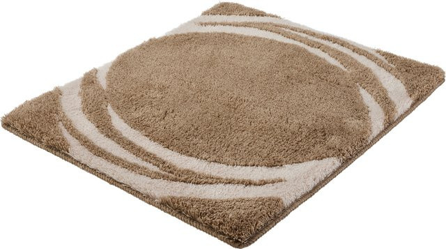 Badteppich MYSTIC in Beige und Braun mit grafischem Design, rechteckig, B/T/H: 65 x 55 x 25 cm - Bild 1