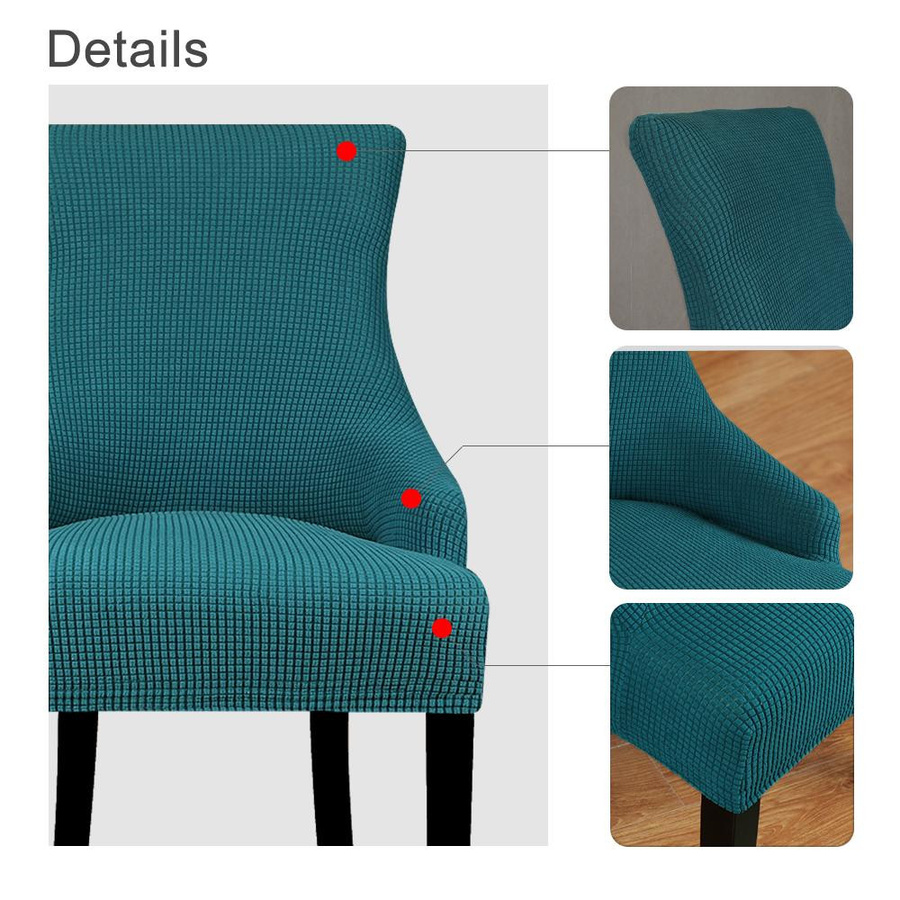 YZFZP Sesselbezug aus Polarfleece in Grau, Universalgröße für Wingback-Sessel und Polstersessel, waschbar - Bild 2