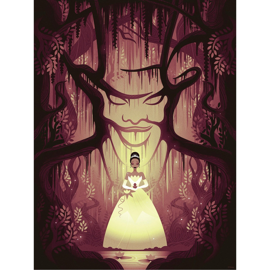 Komar Disney Wandbild Tiana und Dr. Facilier in Gelb, B: 30 cm, H: 40 cm - Bild 2