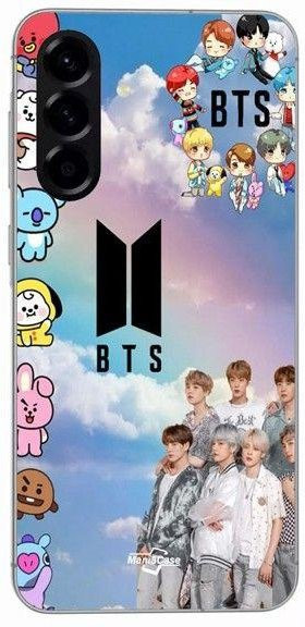 Maniacase Silikon Handyhülle für Samsung Galaxy A36 mit Kpop BTS Design in Schwarz und Multicolour - Bild 1