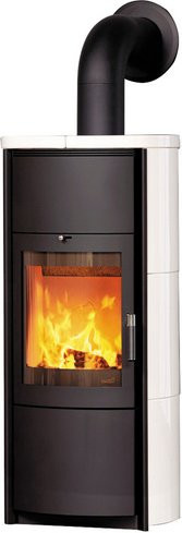 Hark Kaminofen Keno ECOplus Zeitbrandofen mit Keramikkacheln in Schwarz und Cremeweiß 7 kW - Bild 3