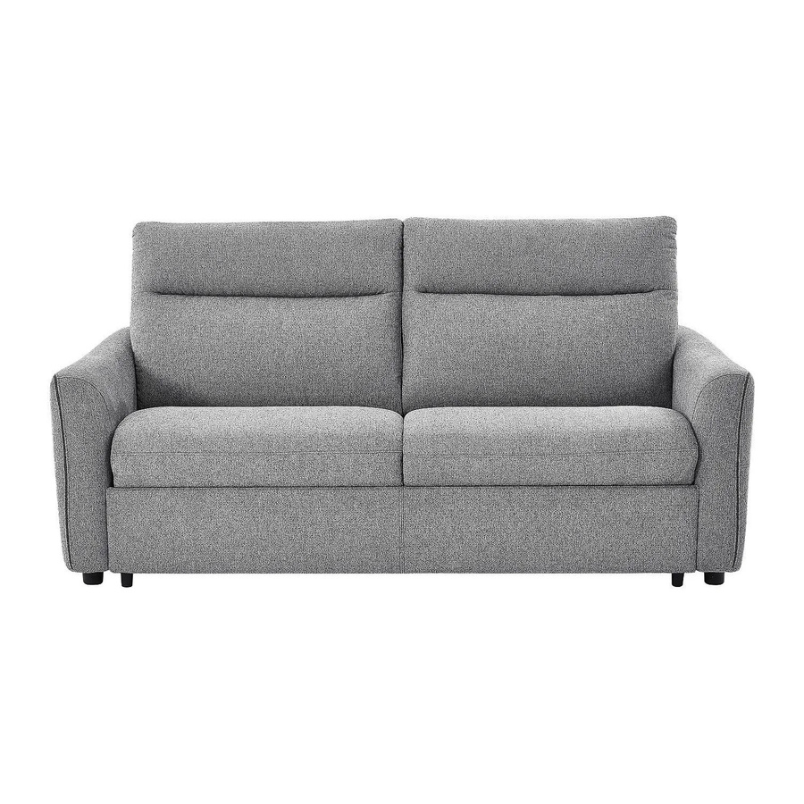 Vente-unique Schlafsofa Sovania Grau mit Ausziehfunktion und Armlehnen, Breite: 193 cm - Bild 2