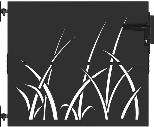 vidaXL Gartentor aus pulverbeschichtetem Stahl in Schwarz, Breite: 85 cm, Höhe: 100 cm - Bild 1