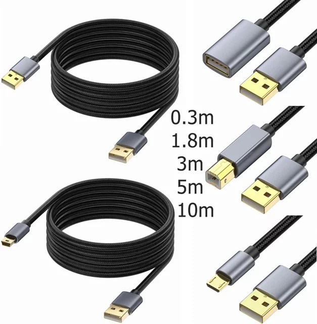 BSN USB 2.0 Daten- und Ladekabel mit USB-A auf Micro-USB Stecker, Farbe: Schwarz - Bild 1